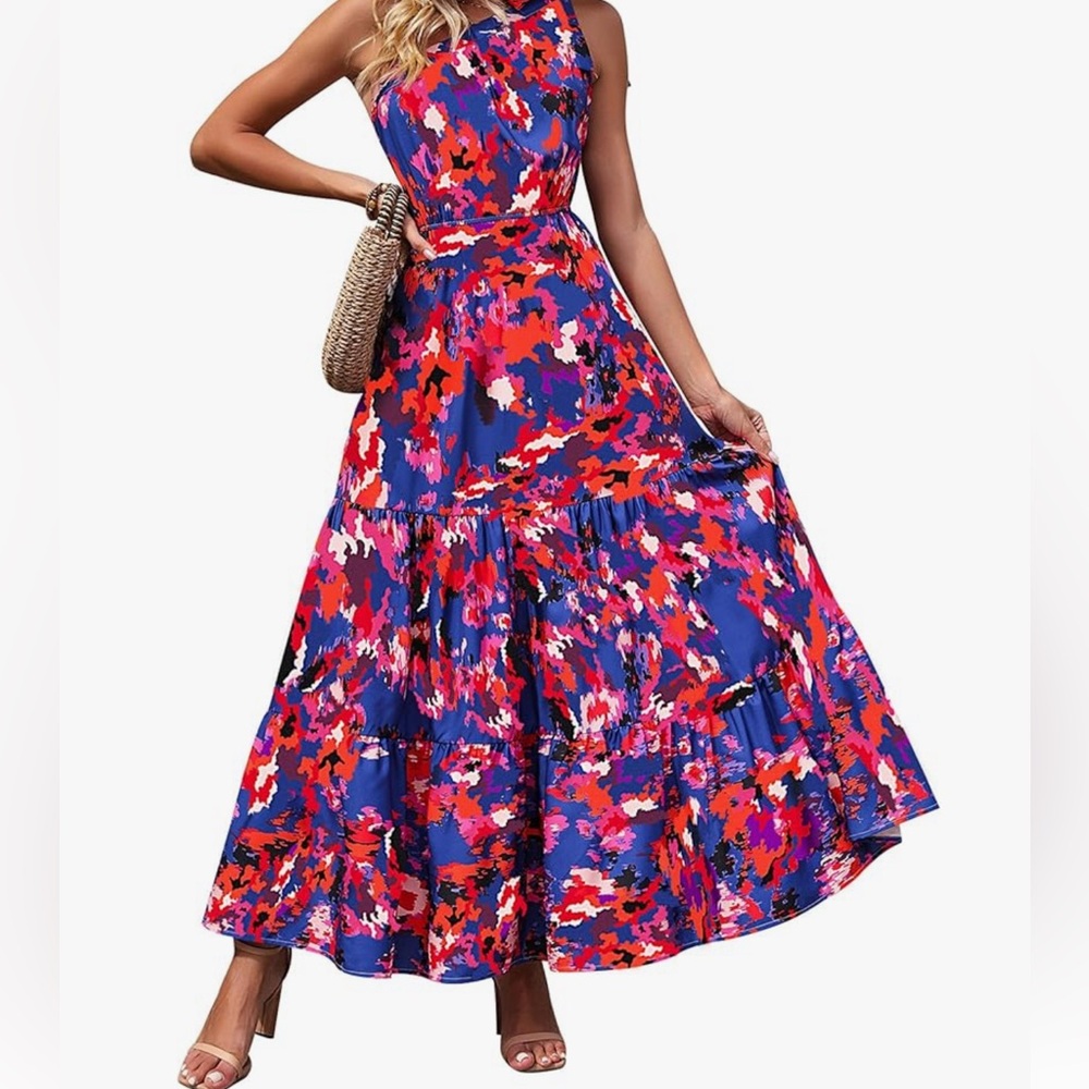 Vibrant Multicolor Maxi Dress